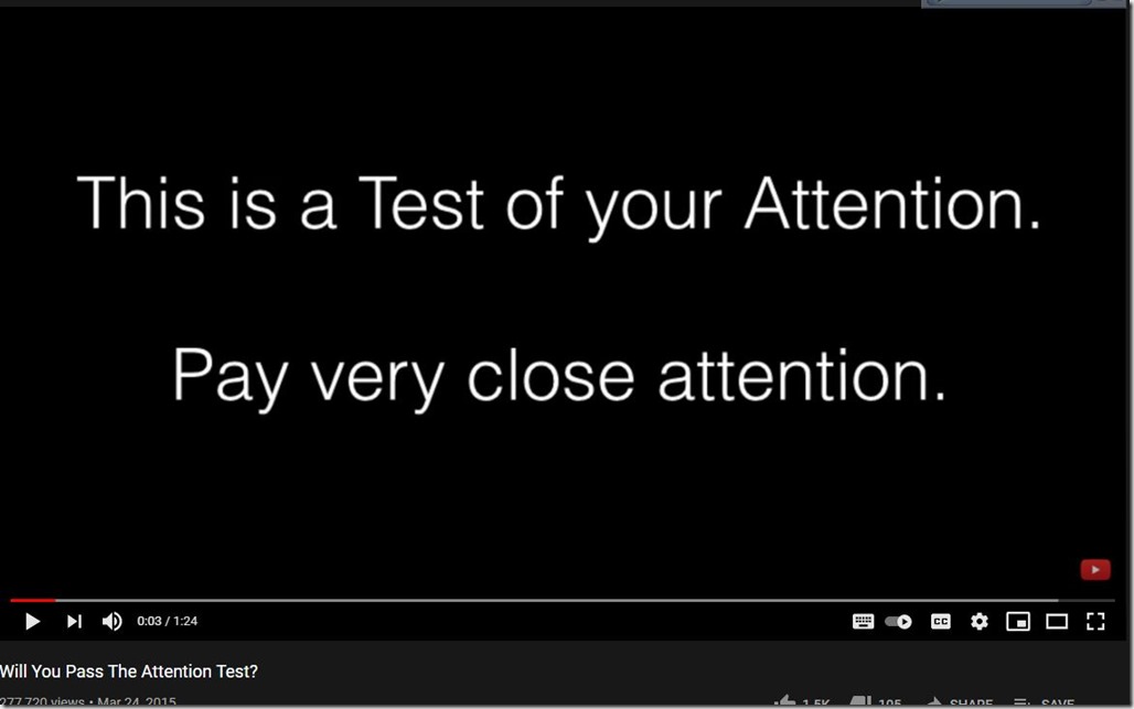 attention test